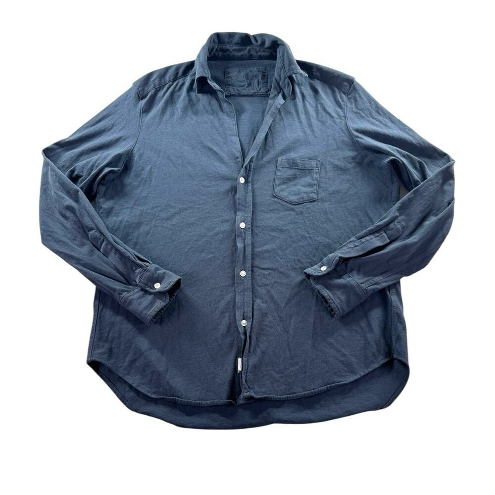 Frank & Eileen Tee Lab Relaxed Button Up S Long Sleeve Shirt Collared Navy